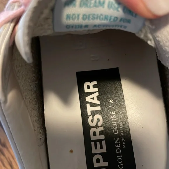 Golden Goose White Sneakers with Pink Laces